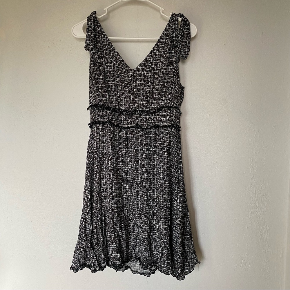 Black and white mini dress